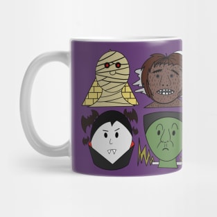 Hammer Horror Movie Cartoon Monsters Mug